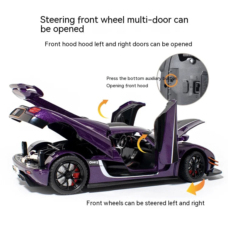 1:24 Supercar Alloy Model - Ideal for Gifting, Decorative Home Accent, Child-Friendly Toy, and a Must-Have for Car En