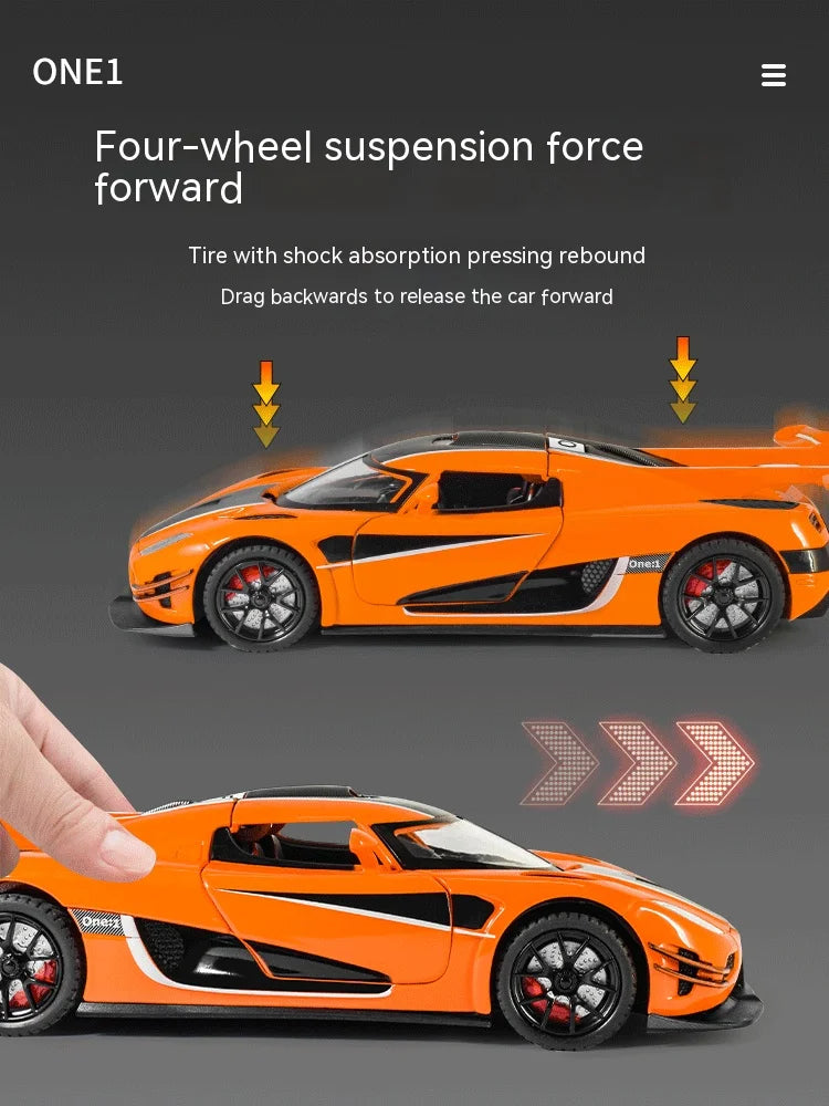 1:24 Supercar Alloy Model - Ideal for Gifting, Decorative Home Accent, Child-Friendly Toy, and a Must-Have for Car En