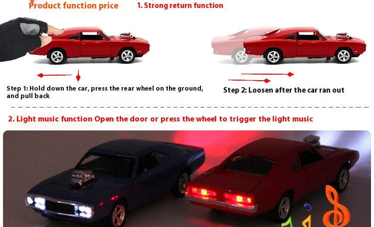 1:32 alloy off-road vehicle model, simulated interior details, cool lighting and sound effects, exquisite desktop ornaments