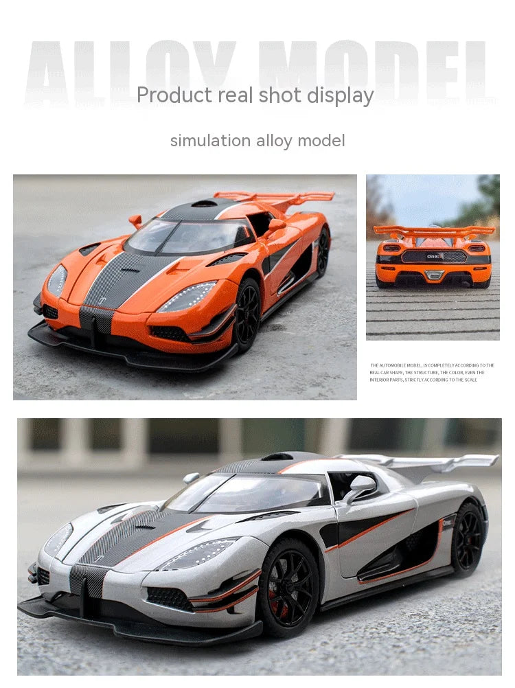 1:24 Supercar Alloy Model - Ideal for Gifting, Decorative Home Accent, Child-Friendly Toy, and a Must-Have for Car En