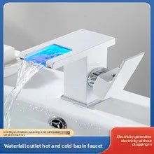 Luxurious LED Color-Changing Basin Faucet
