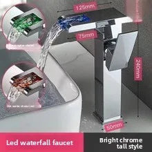 Luxurious LED Color-Changing Basin Faucet