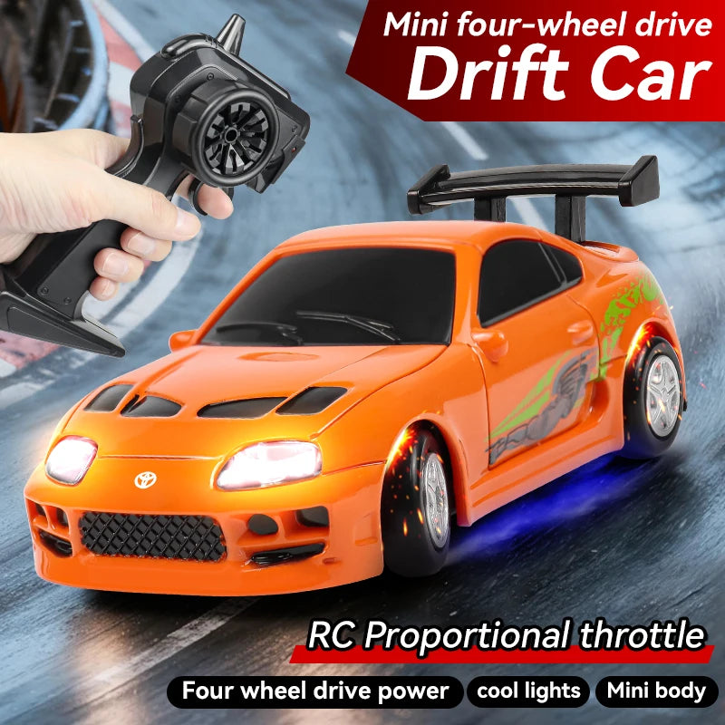 Mini RC Drift Car 1/64 High Speed Four-Wheel Drive