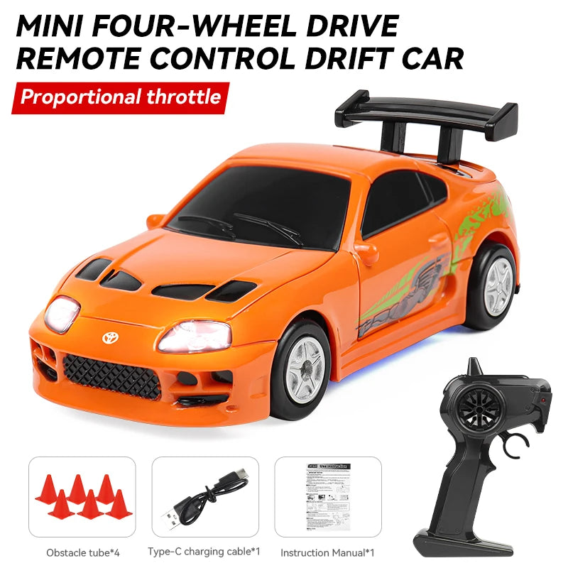 Mini RC Drift Car 1/64 High Speed Four-Wheel Drive