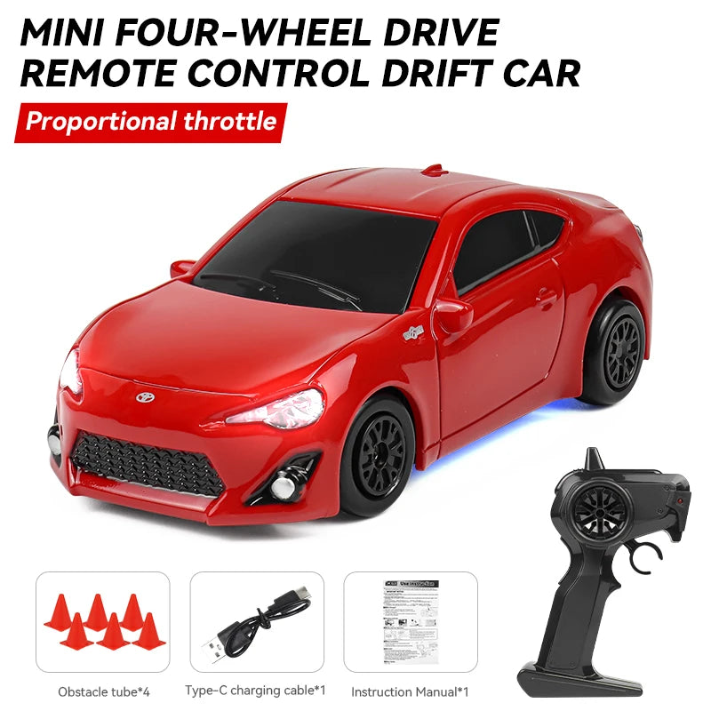 Mini RC Drift Car 1/64 High Speed Four-Wheel Drive